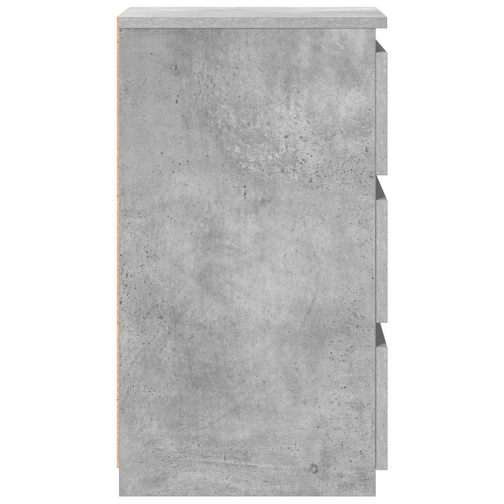 Nachttische 2 Stk. Betongrau 40x35x62,5 cm Holzwerkstoff