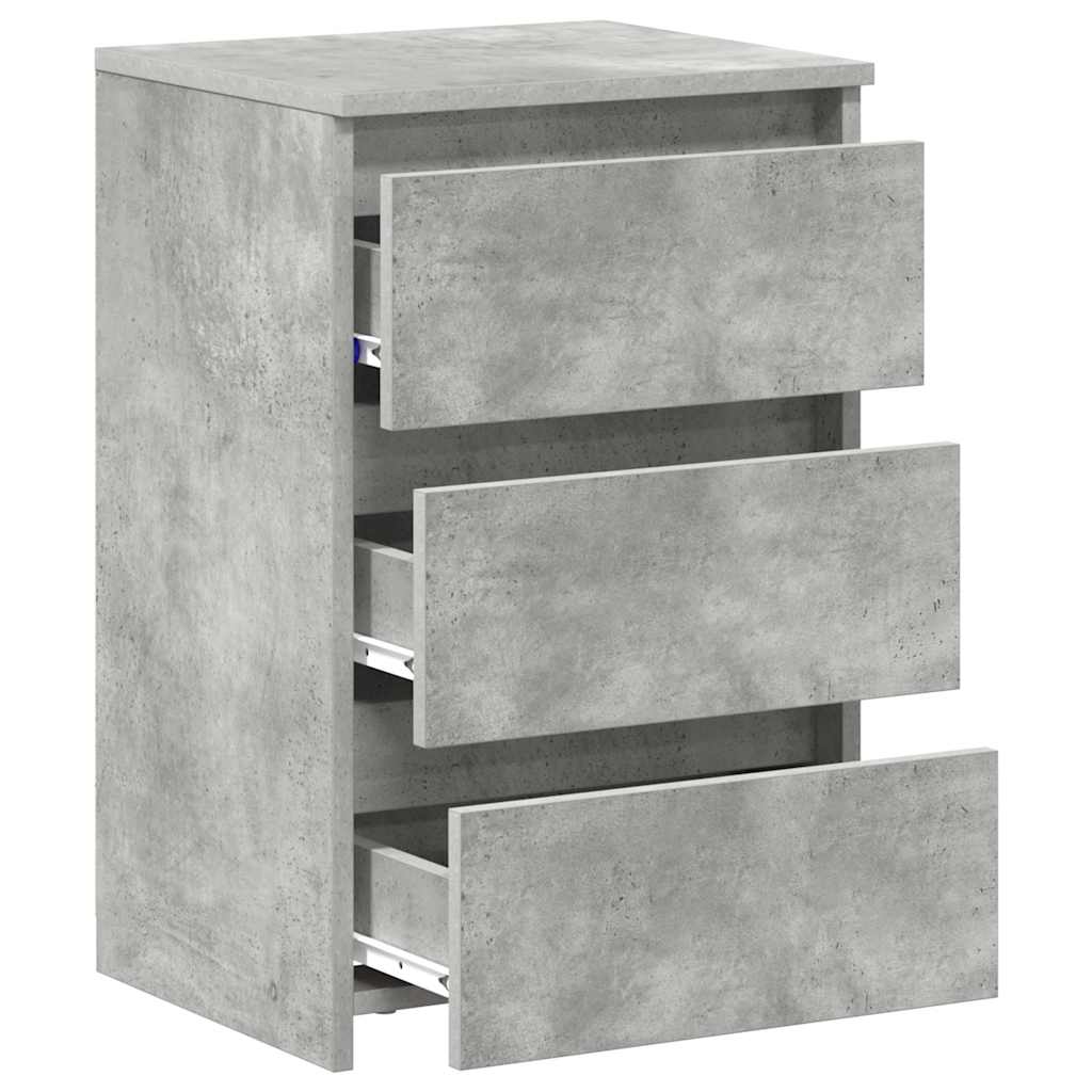 Nachttische 2 Stk. Betongrau 40x35x62,5 cm Holzwerkstoff