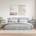 Nachttische 2 Stk. Betongrau 40x35x62,5 cm Holzwerkstoff