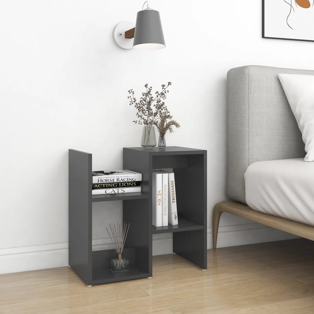 Nachttische 2 Stk. Grau 50x30x51,5 cm Holzwerkstoff