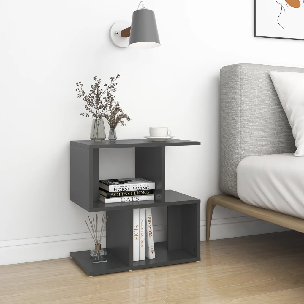 Nachttische 2 Stk. Grau 50x30x51,5 cm Holzwerkstoff