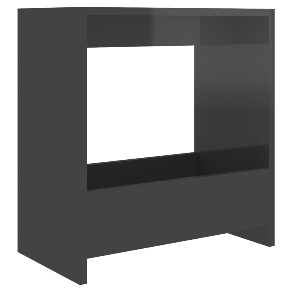 Beistelltisch Hochglanz-Grau 50x26x50 cm Holzwerkstoff