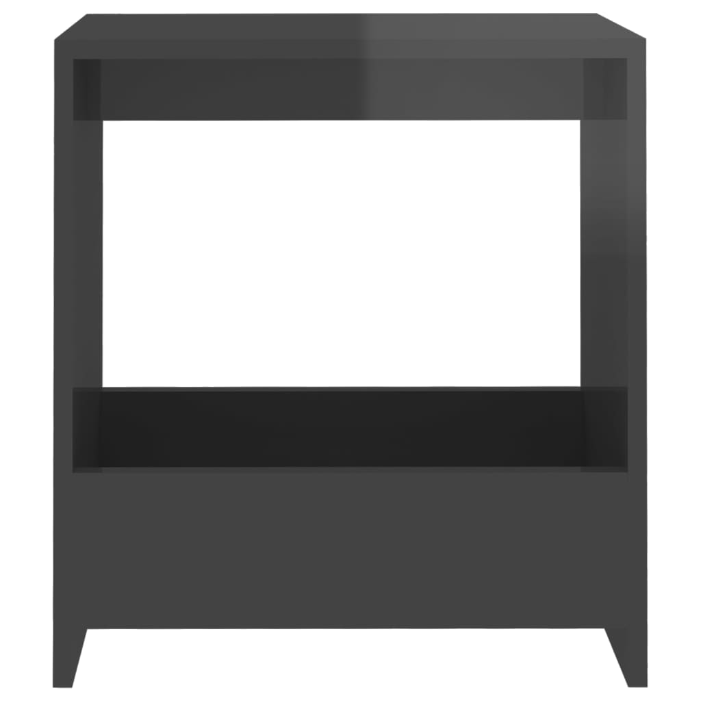 Beistelltisch Hochglanz-Grau 50x26x50 cm Holzwerkstoff
