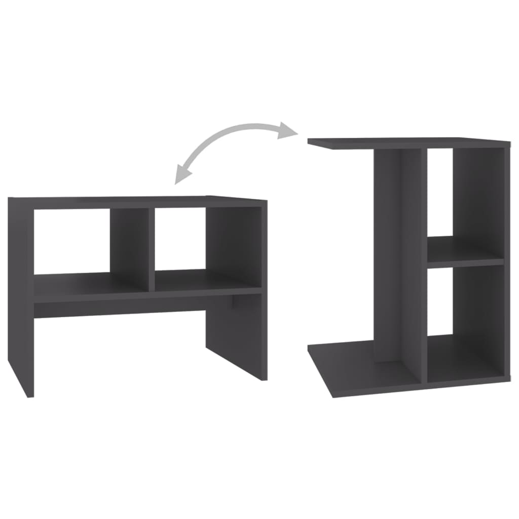 Beistelltisch Grau 60x40x45 cm Holzwerkstoff