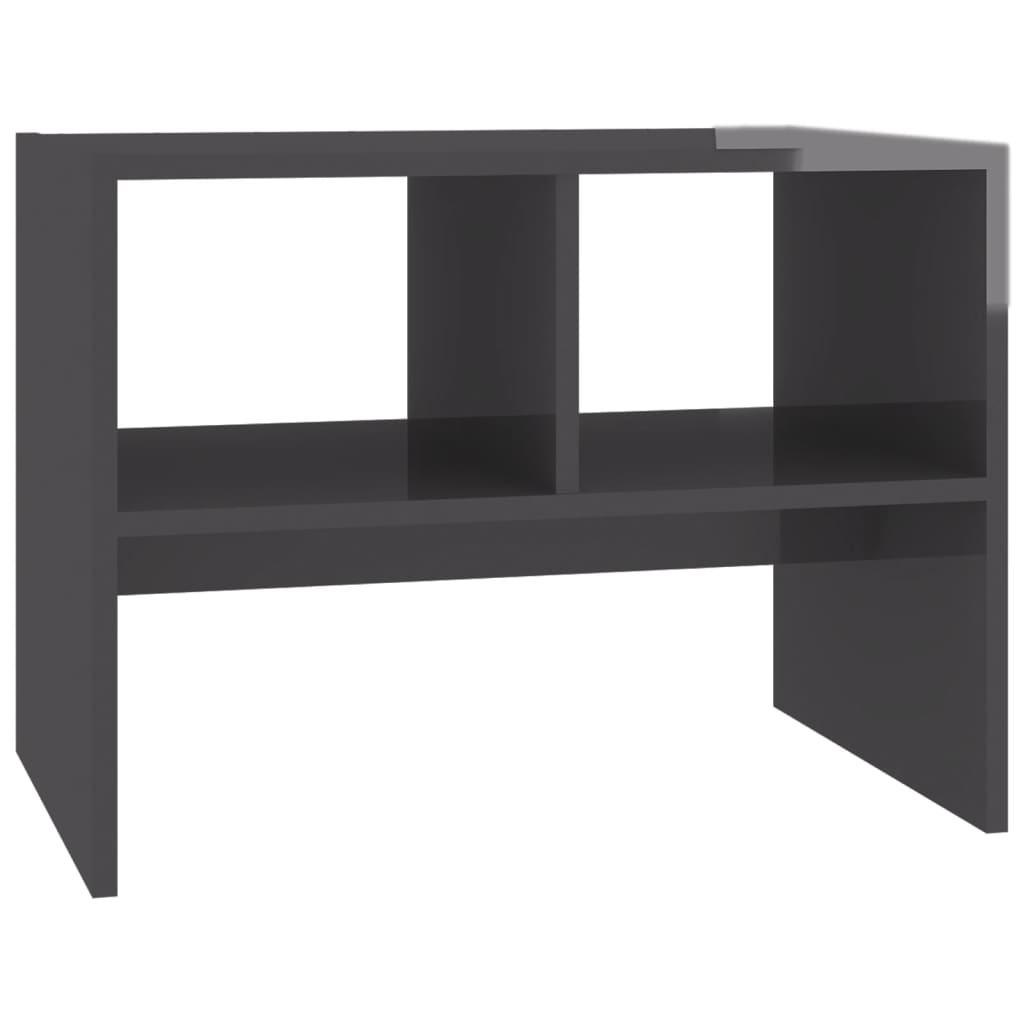 Beistelltisch Hochglanz-Grau 60x40x45 cm Holzwerkstoff