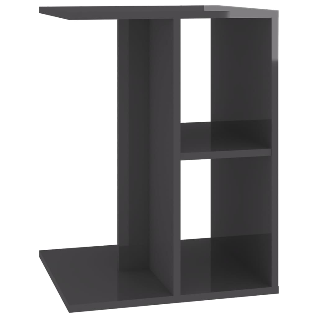 Beistelltisch Hochglanz-Grau 60x40x45 cm Holzwerkstoff