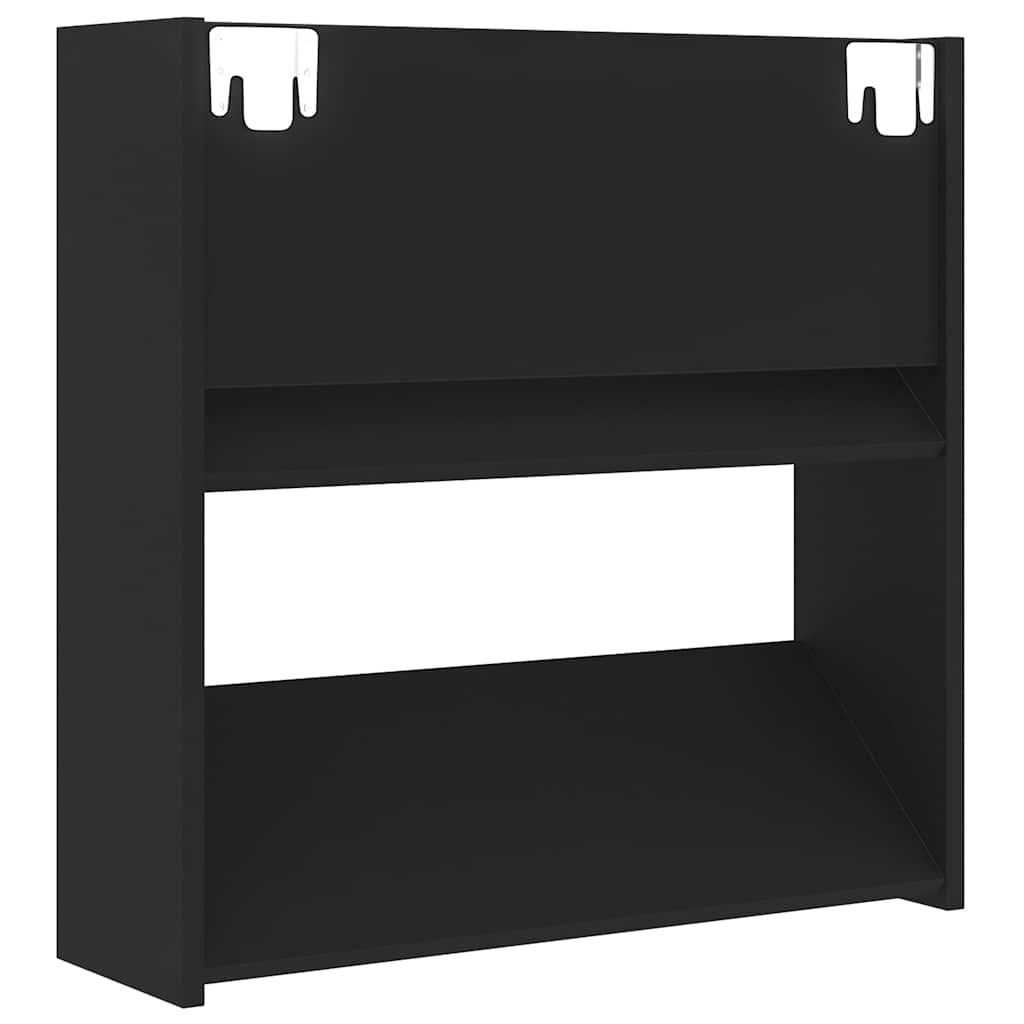 Wand-Schuhschränke 4 Stk. Schwarz 60x18x60 cm Holzwerkstoff