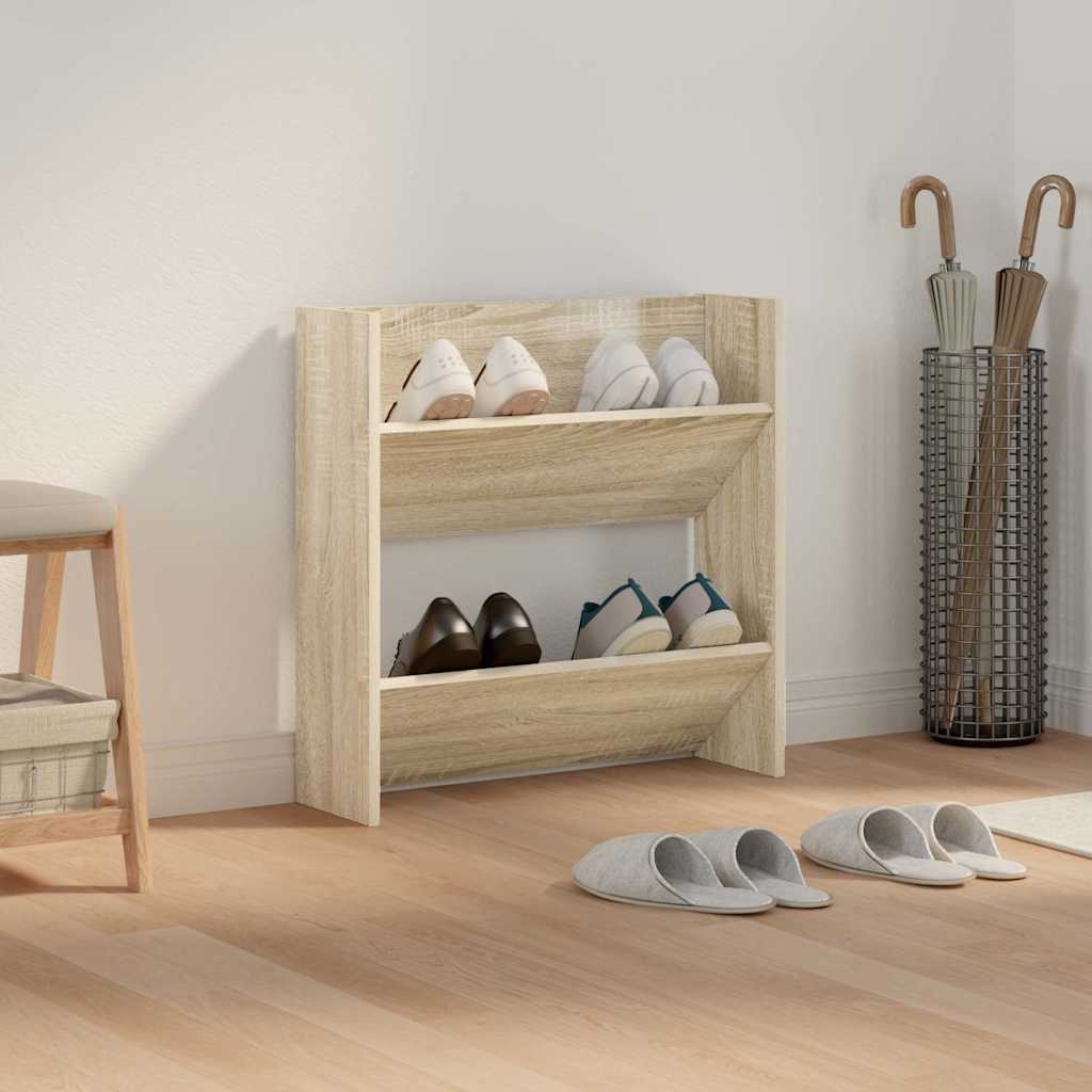 Wand-Schuhschrank Sonoma-Eiche 60x18x60 cm Holzwerkstoff