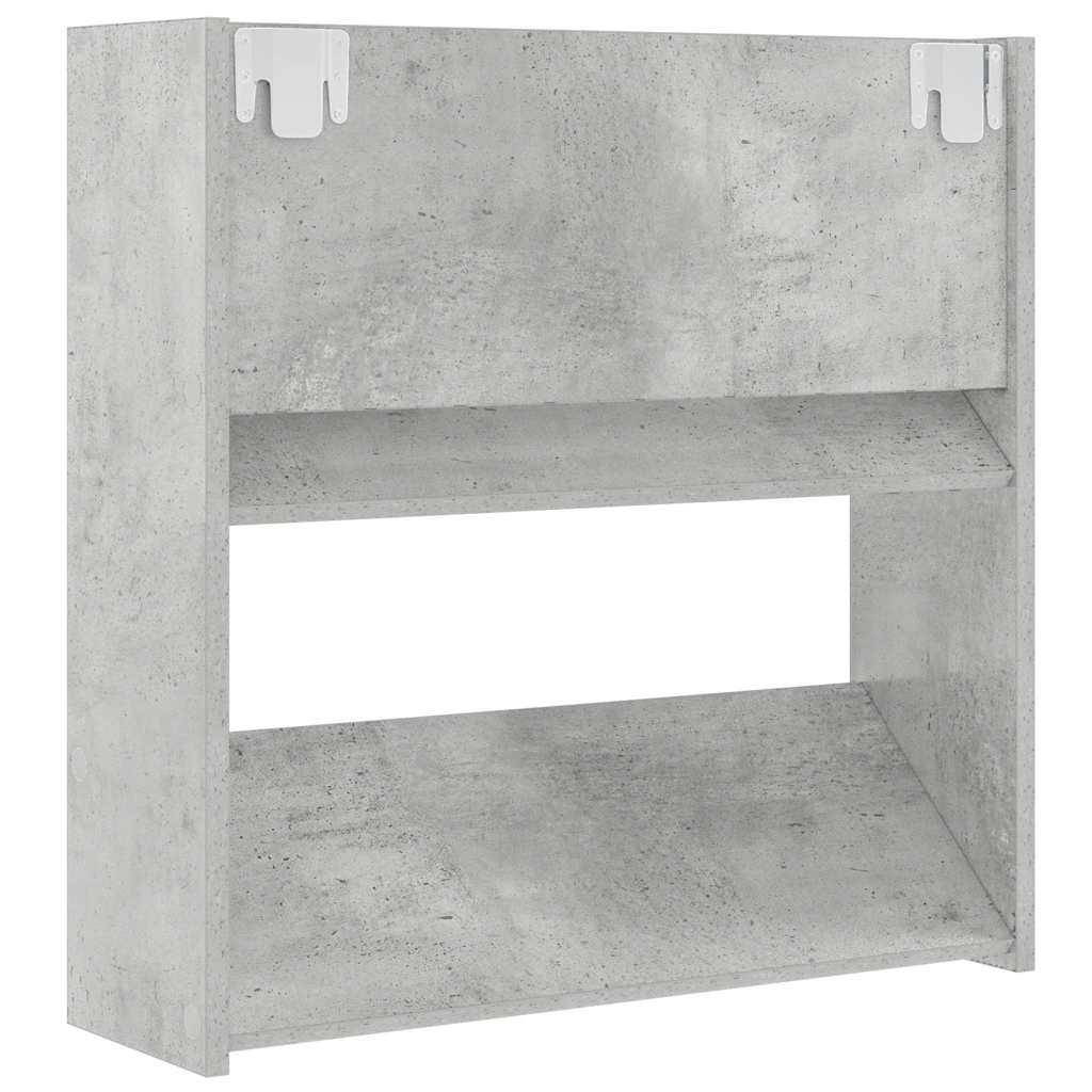 Wand-Schuhschränke 2 Stk. Betongrau 60x18x60 cm Holzwerkstoff