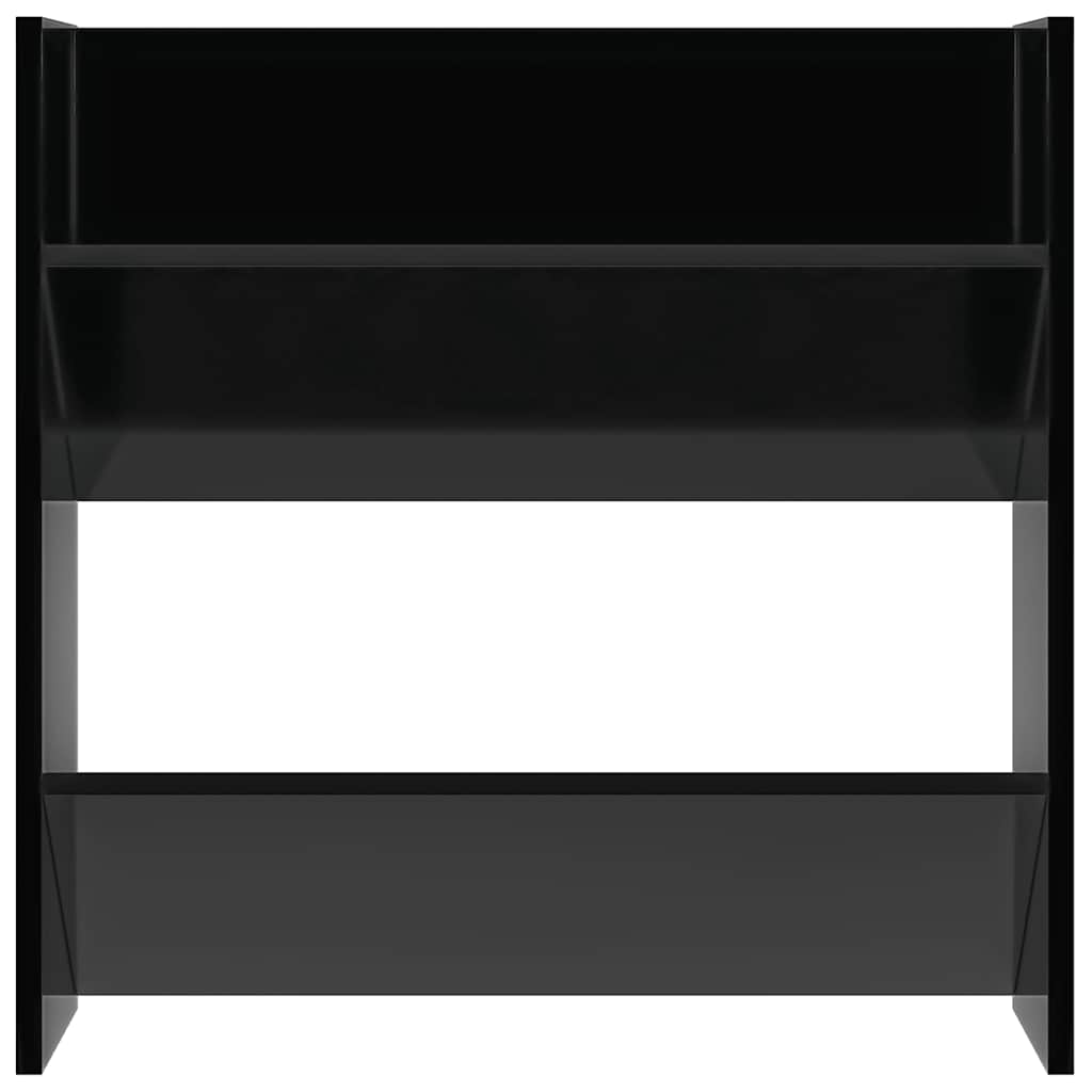 Wand-Schuhschränke 4 Stk. Hochglanz-Schwarz 60x18x60 cm