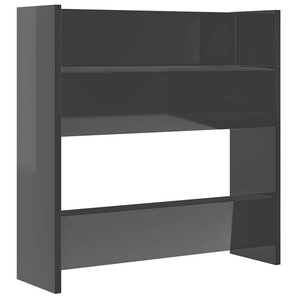 Wand-Schuhschränke 4 Stk. Hochglanz-Grau 60x18x60cm