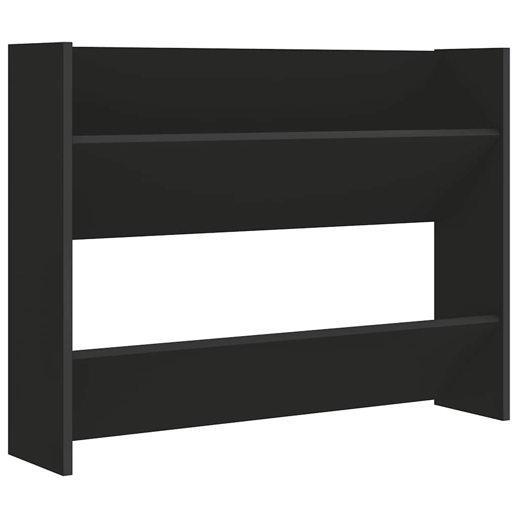 Wand-Schuhschrank Schwarz 80x18x60 cm Holzwerkstoff