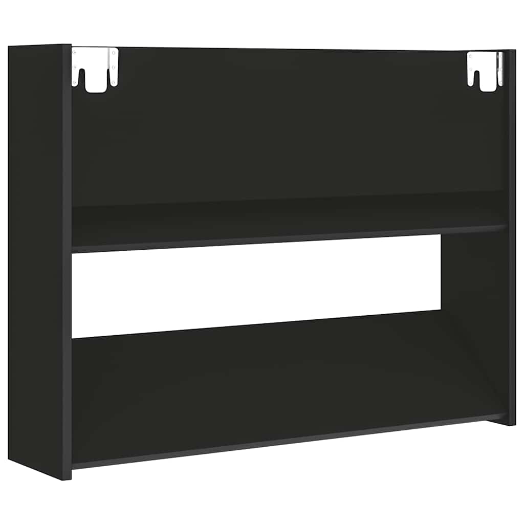 Wand-Schuhschrank Schwarz 80x18x60 cm Holzwerkstoff
