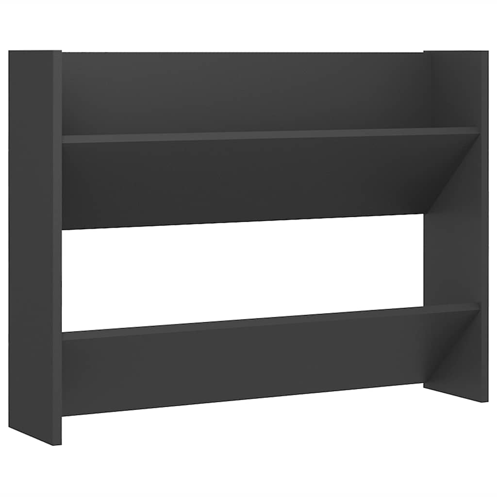 Wand-Schuhschrank Grau 80x18x60 cm Holzwerkstoff