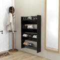 Wand-Schuhschrank Grau 80x18x60 cm Holzwerkstoff