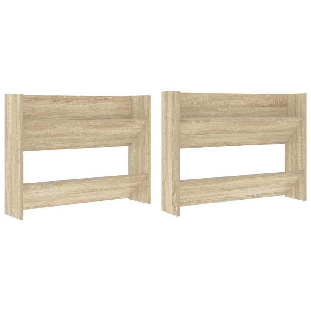 Wand-Schuhschränke 2 Stk. Sonoma-Eiche 80x18x60cm Holzwerkstoff
