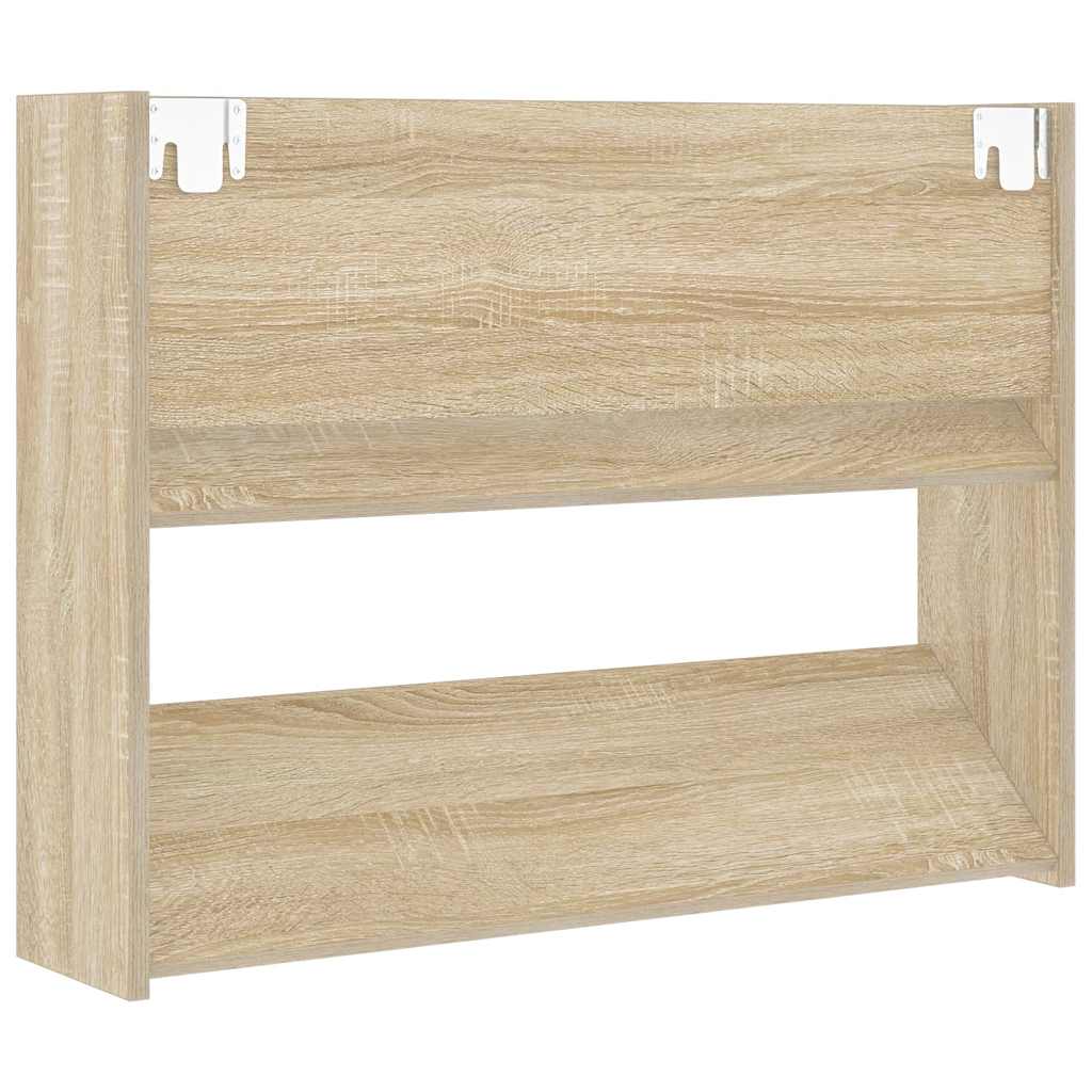 Wand-Schuhschränke 2 Stk. Sonoma-Eiche 80x18x60cm Holzwerkstoff