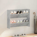 Wand-Schuhschrank Betongrau 80x18x60 cm Holzwerkstoff