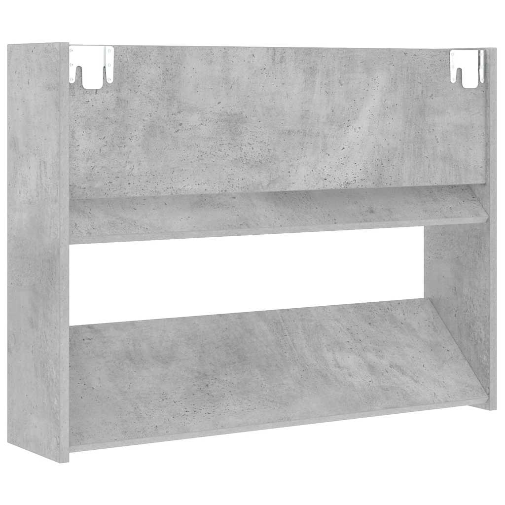 Wand-Schuhschränke 2 Stk. Betongrau 80x18x60 cm Holzwerkstoff