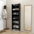 Wand-Schuhschränke 2 Stk. Schwarz 60x18x90 cm Holzwerkstoff