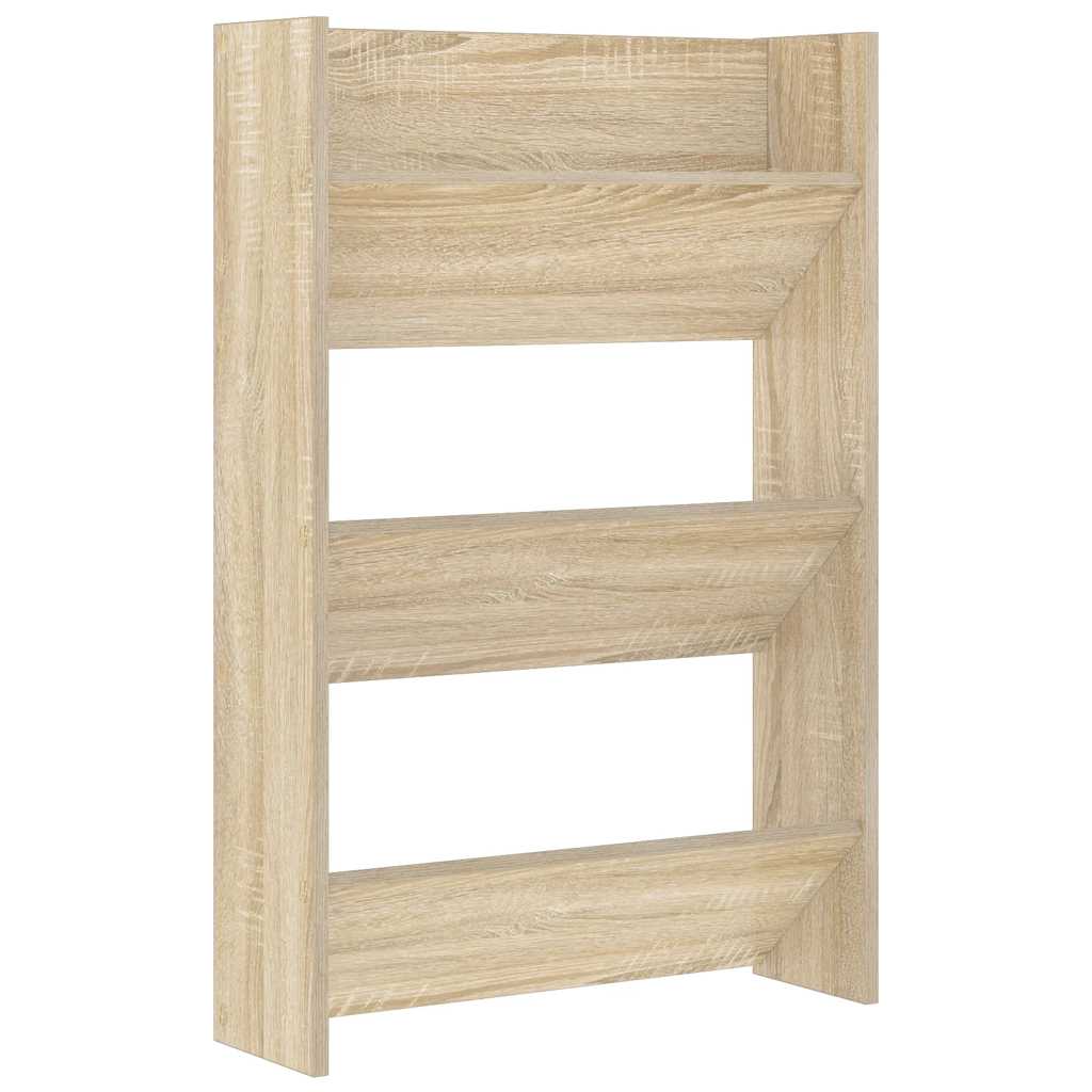 Wand-Schuhschrank Sonoma-Eiche 60x18x90 cm Holzwerkstoff