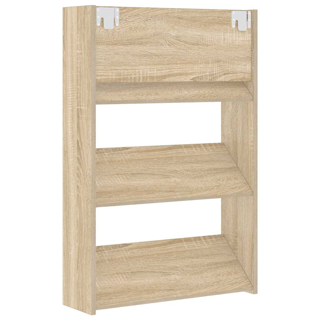 Wand-Schuhschrank Sonoma-Eiche 60x18x90 cm Holzwerkstoff