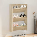 Wand-Schuhschrank Sonoma-Eiche 60x18x90 cm Holzwerkstoff