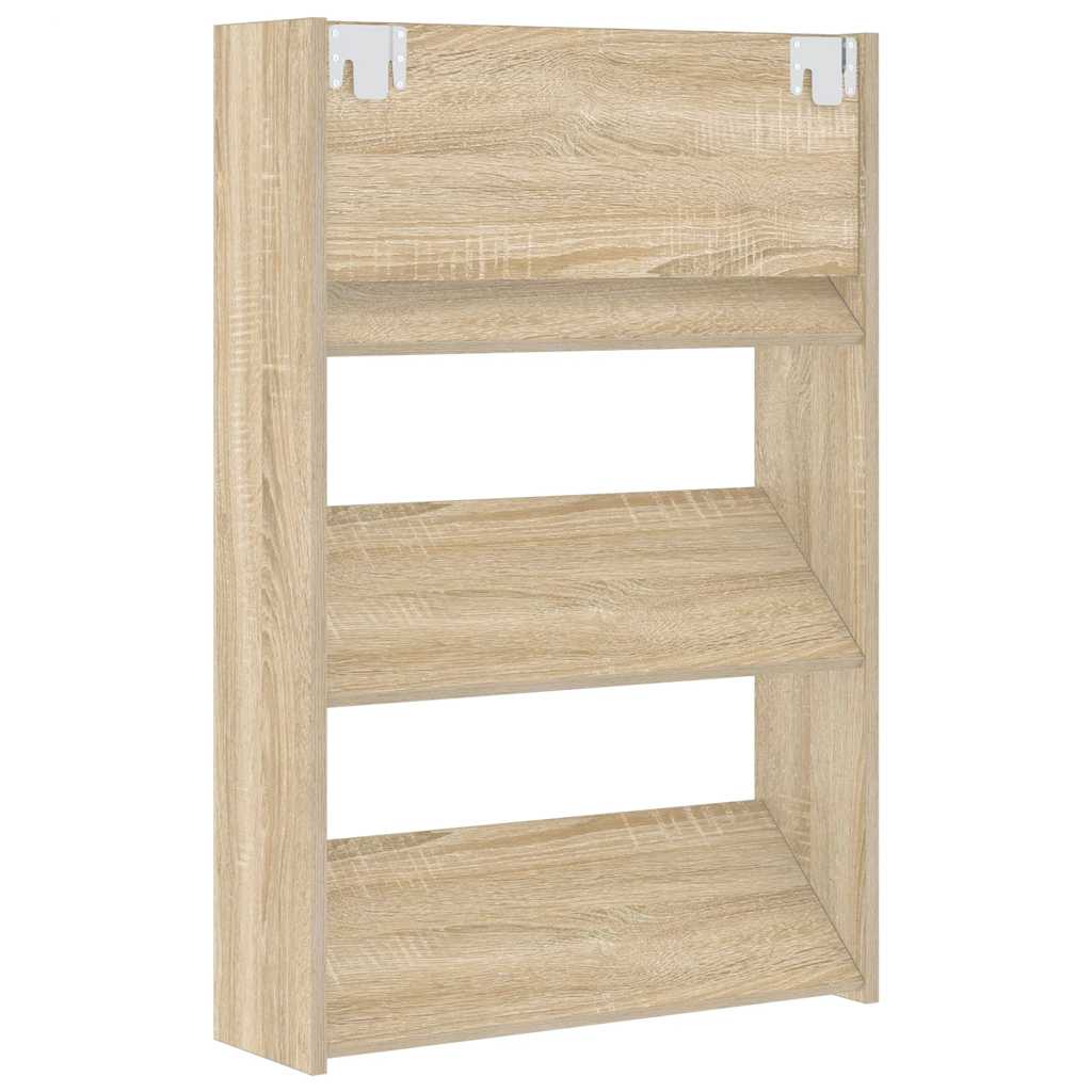Wand-Schuhschränke 2 Stk. Sonoma-Eiche 60x18x90cm Holzwerkstoff