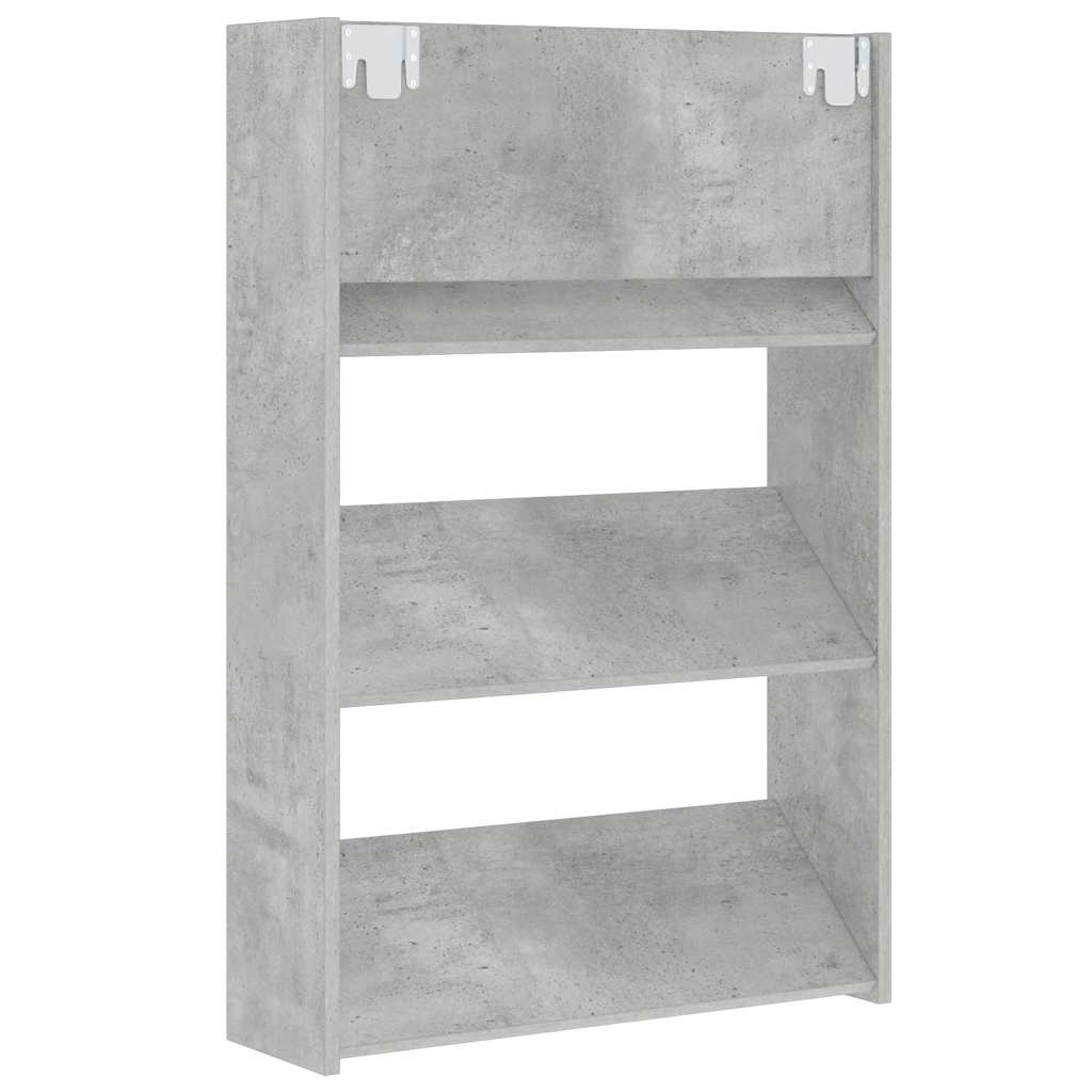 Wand-Schuhschrank Betongrau 60x18x90 cm Holzwerkstoff