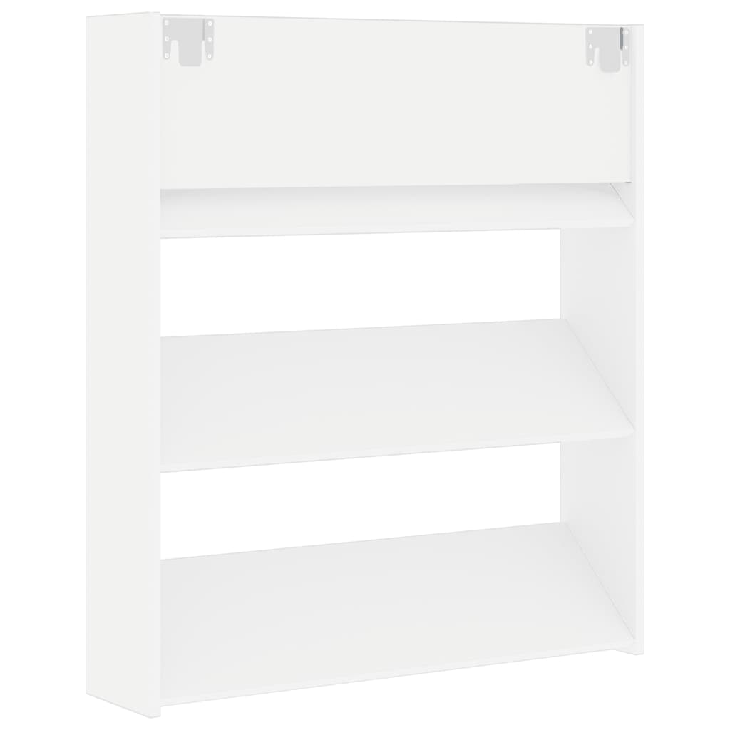 Wand-Schuhschrank Weiß 80x18x90 cm Holzwerkstoff