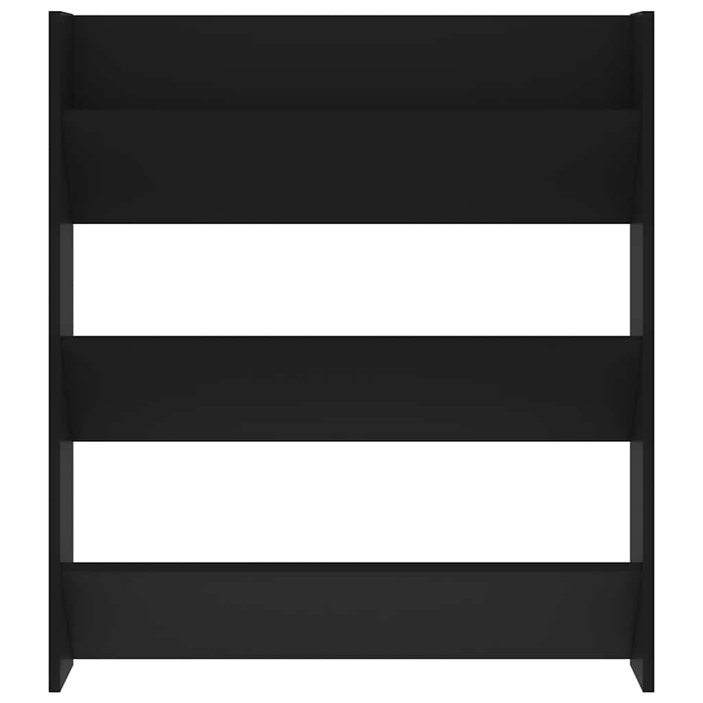 Wand-Schuhschrank Schwarz 80x18x90 cm Holzwerkstoff