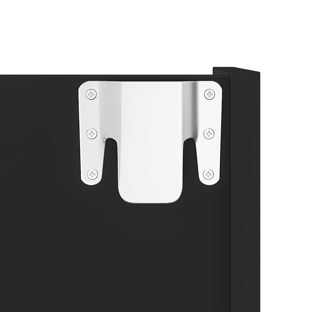 Wand-Schuhschrank Schwarz 80x18x90 cm Holzwerkstoff