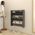 Wand-Schuhschrank Grau 80x18x90 cm Holzwerkstoff