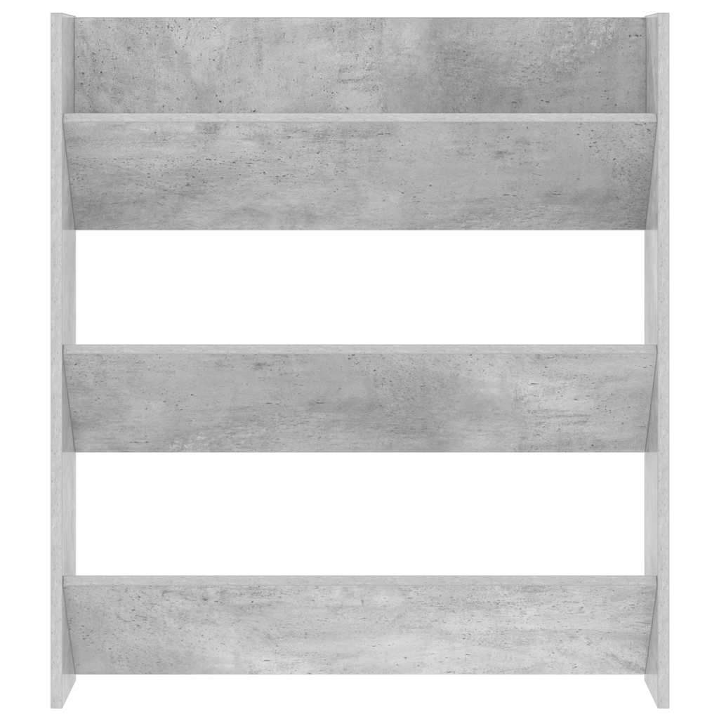Wand-Schuhschrank Betongrau 80x18x90 cm Holzwerkstoff