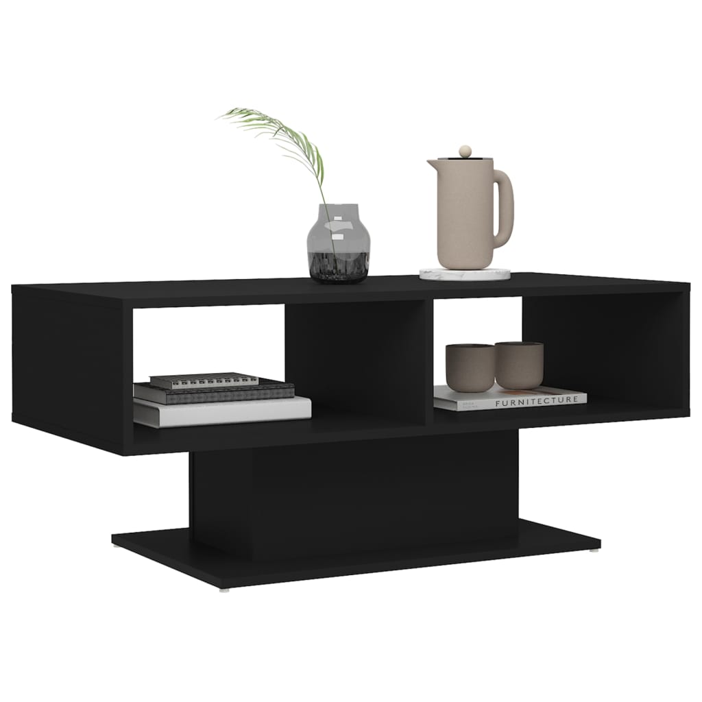 Couchtisch Schwarz 103,5x50x44,5 cm Holzwerkstoff