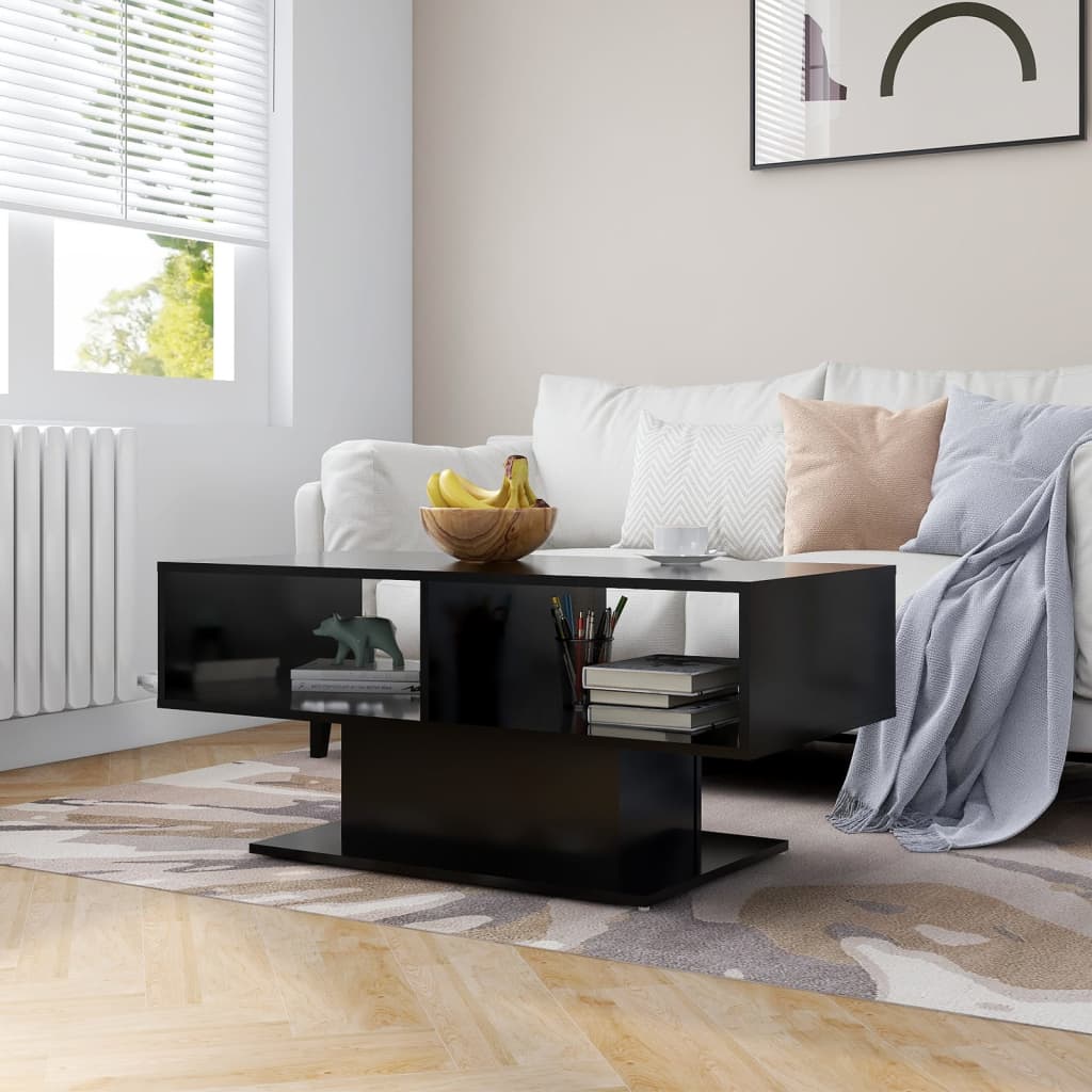 Couchtisch Schwarz 103,5x50x44,5 cm Holzwerkstoff