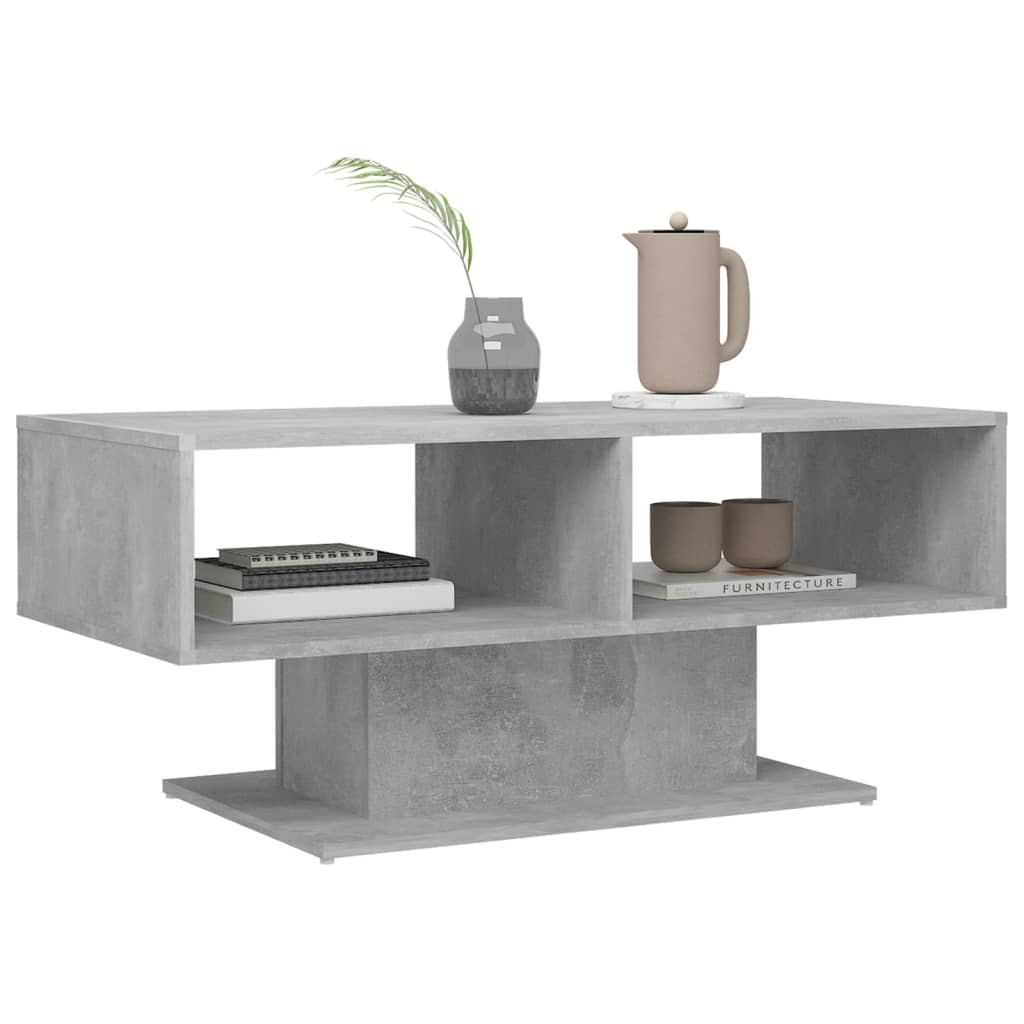 Couchtisch Betongrau 103,5x50x44,5 cm Holzwerkstoff