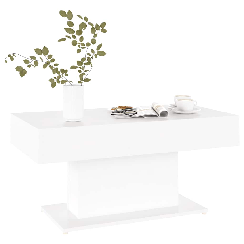 Couchtisch Weiß 96x50x45 cm Holzwerkstoff