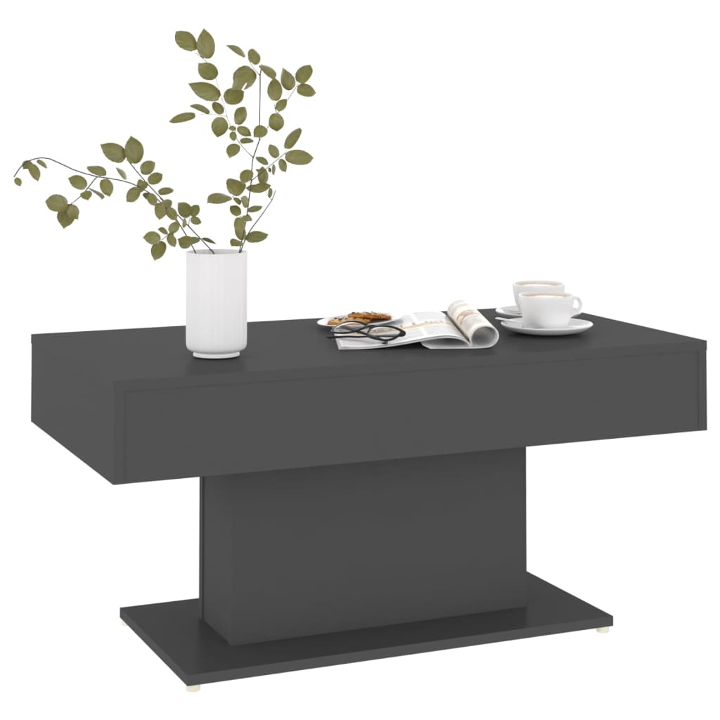 Couchtisch Grau 96x50x45 cm Holzwerkstoff