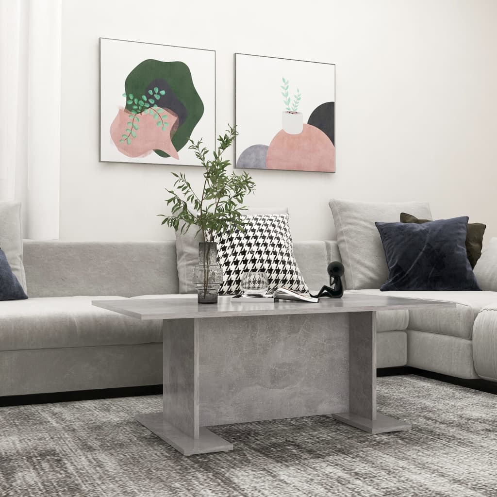 Couchtisch Betongrau 103,5x60x40 cm Holzwerkstoff