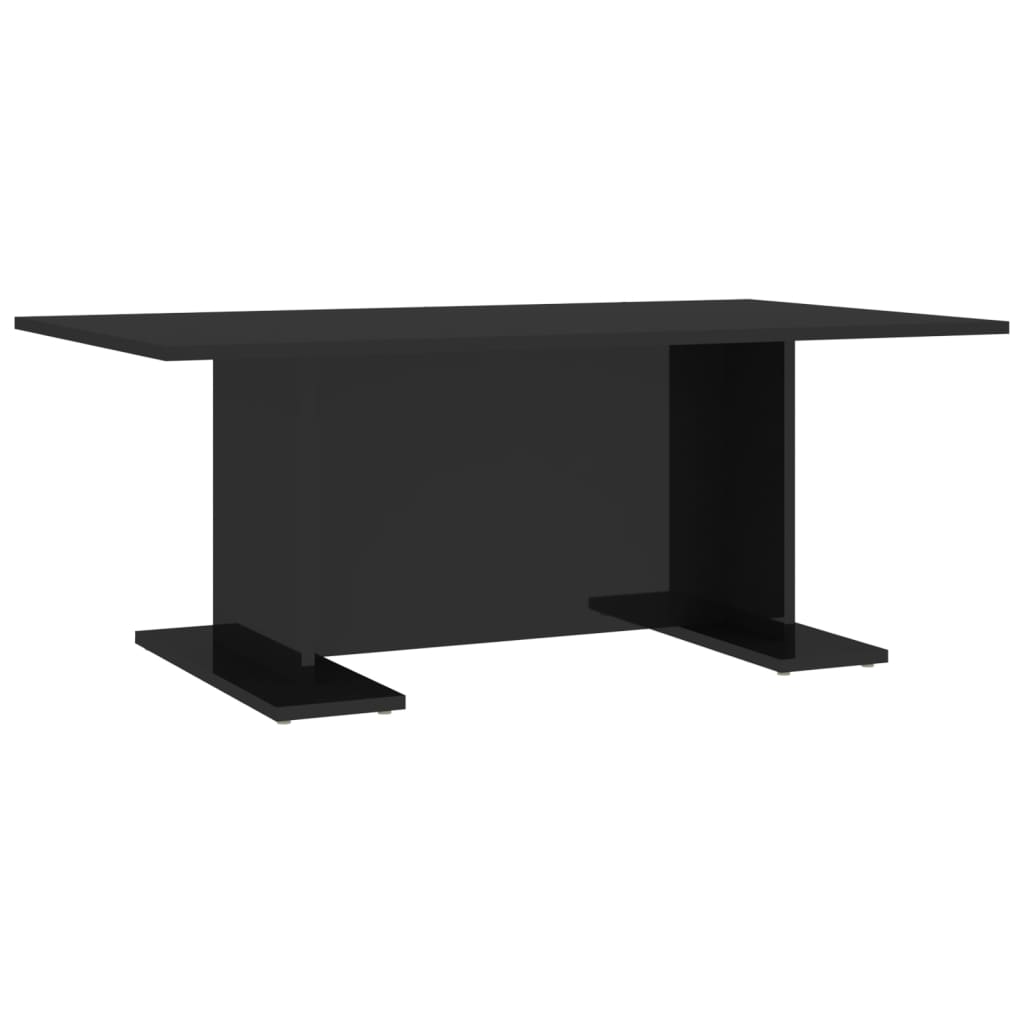 Couchtisch Hochglanz-Schwarz 103,5x60x40 cm Holzwerkstoff
