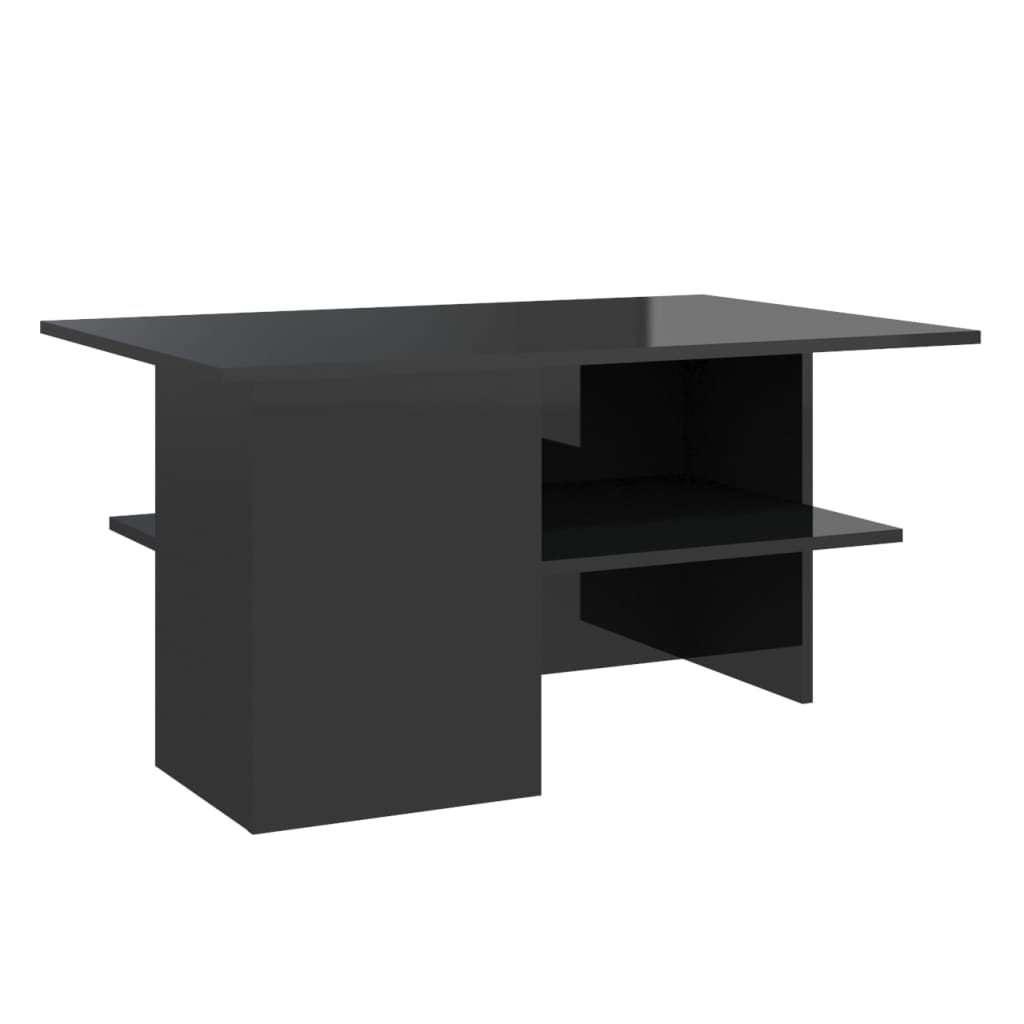 Couchtisch Hochglanz-Schwarz 90x60x46,5 cm Holzwerkstoff