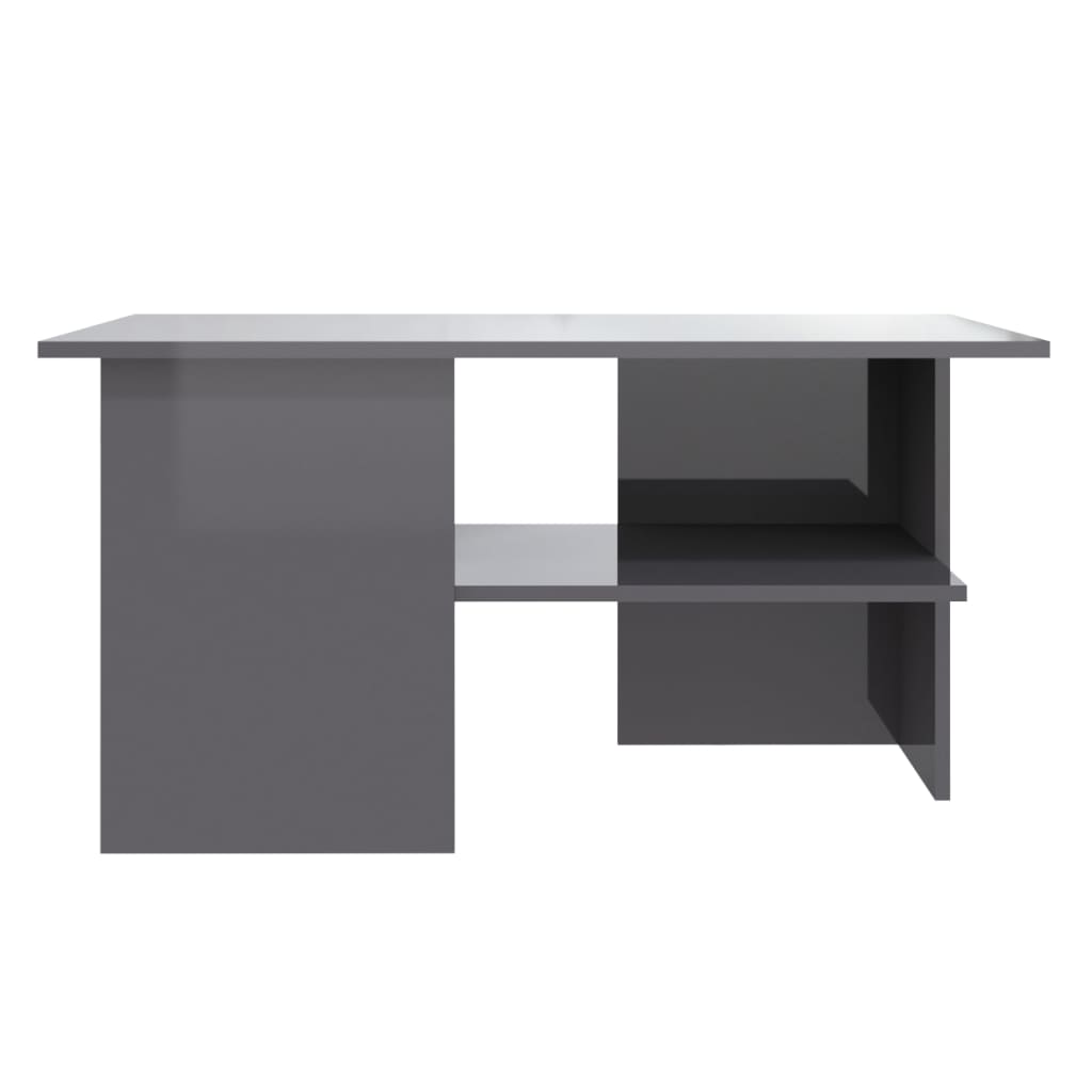 Couchtisch Hochglanz-Grau 90x60x46,5 cm Holzwerkstoff