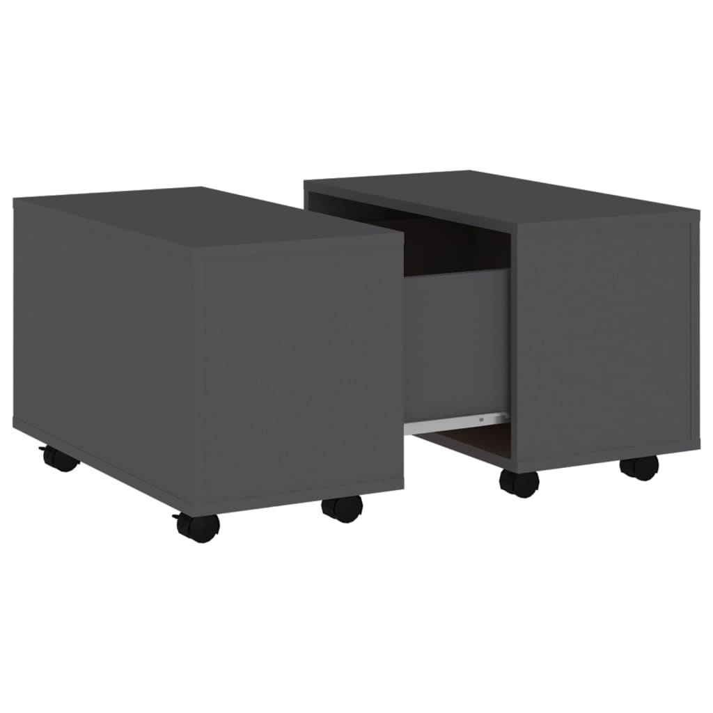 Couchtisch Grau 60x60x38 cm Holzwerkstoff