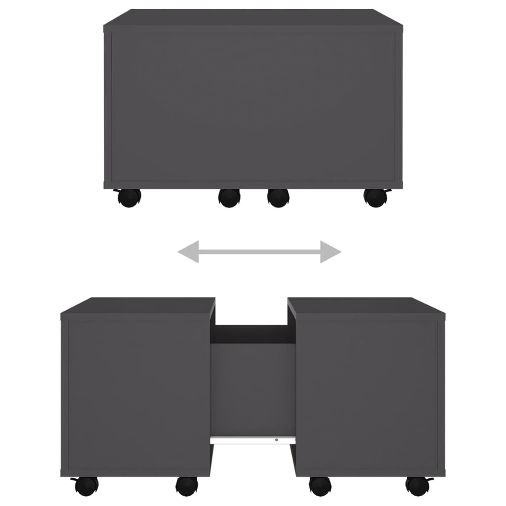 Couchtisch Grau 60x60x38 cm Holzwerkstoff
