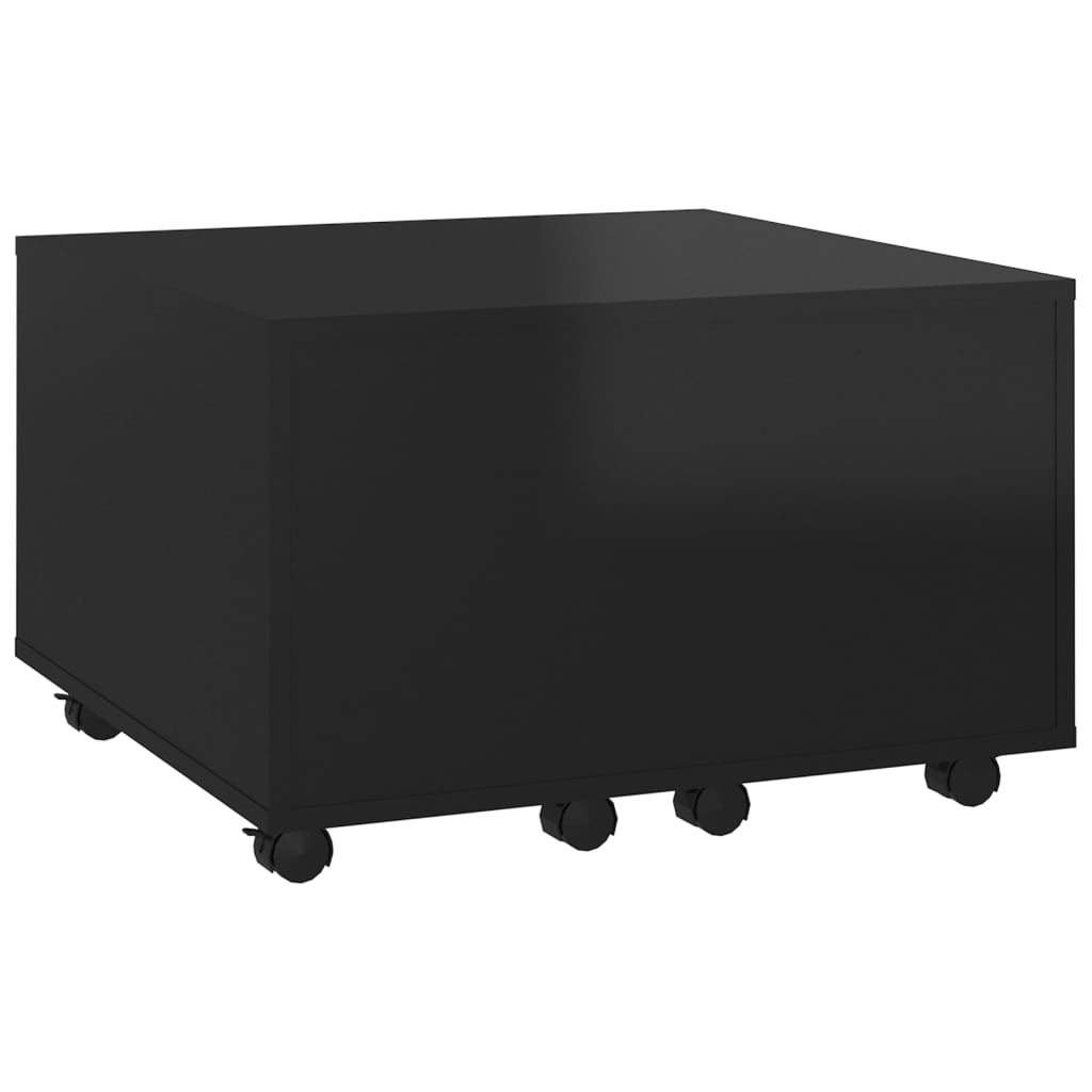 Couchtisch Hochglanz-Schwarz 60x60x38 cm Holzwerkstoff