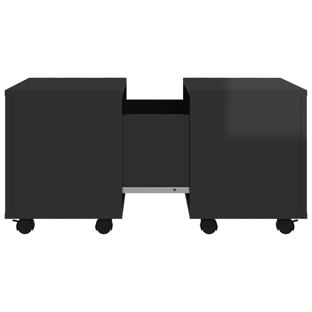 Couchtisch Hochglanz-Schwarz 60x60x38 cm Holzwerkstoff