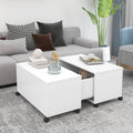Couchtisch Weiß 75x75x38 cm Holzwerkstoff