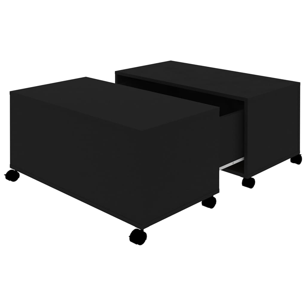 Couchtisch Schwarz 75x75x38 cm Holzwerkstoff
