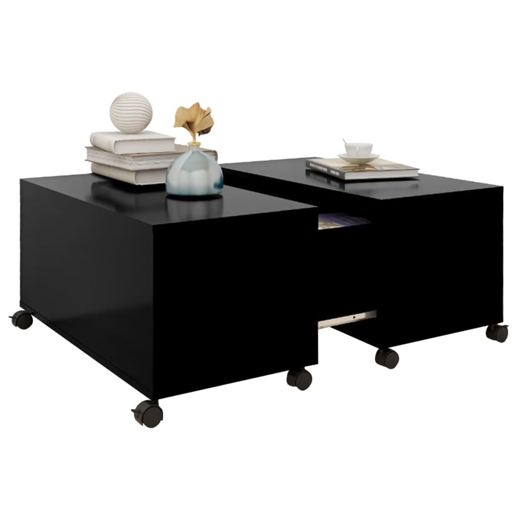 Couchtisch Schwarz 75x75x38 cm Holzwerkstoff